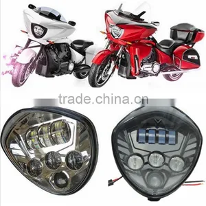 For Victory Engineered / Cross Country / Cross Roads Led Headlight Motorbike Headlamp For Polaris Victory Motorcycle thumbnail-1