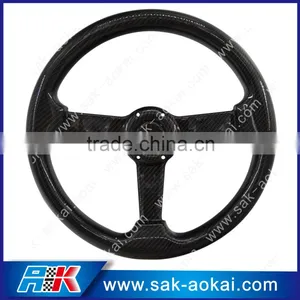 Real Carbon Fiber Auto Wheel Driving Steering Wheel thumbnail-1