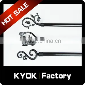 KYOK High Quality Cheapest Black Curtain Rod Set thumbnail-5