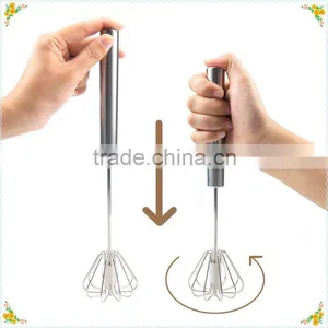 Whousehold Wire Whisk Flat Egg Beater Silicon Egg Beater / Egg Whisk High Wire Whisk Flat Egg Beater thumbnail-3
