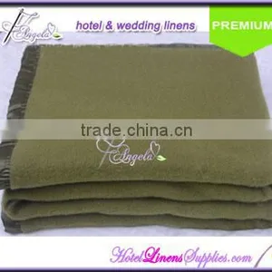 100% Acrylic Green Blanket for Miliatry Camps, Green Military Blankets 150*200cm thumbnail-2