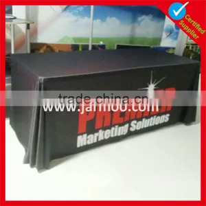 Screnn Printing 6ft and 8ft Fabric Painting Designs on Table Cloth for Trade Show thumbnail-1