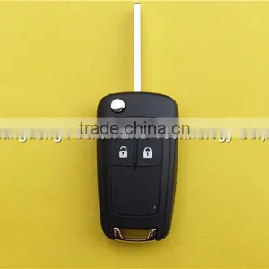2 Buttons Flip Folding Remote Key Fob Case Shell for Chevrolet Cruze HU100 Blade thumbnail-2