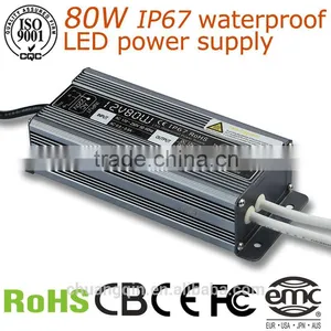 12Vdc Constant Current 6500ma 80w Led Power Supply Waterproof IP67 Led Driver thumbnail-1
