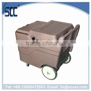 110Ltr Ice Store Cart, Ice Store Caddies, Plastic Cart for Ice Storing and Transport thumbnail-2