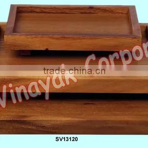 Wooden Tray,fruit Tray,serving Tray,plate,sheesham Wood Furniture thumbnail-1
