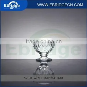 180ml Wter Lily Embossment Glass Ice Cream Cups thumbnail-1