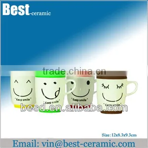 Face Design White Ceramic Mugs Wholesale thumbnail-1