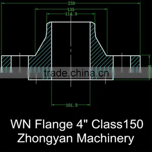 ASME B16.5 Black Steel A105 Flange Welding Neck thumbnail-2