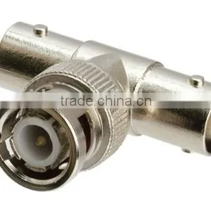 BNC Male Connector Right Angle to BNC Double Female Adaptor thumbnail-2