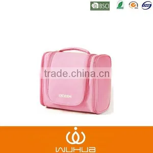 Pink Hanging Toiletry Bag With Roomy Space for All Your Travel Toiletry Accessories thumbnail-1