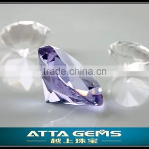 cz Cubic Zirconia in Stock Amethyst Diamond Cut thumbnail-1