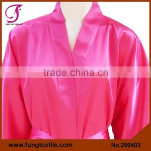 2904 Wedding Bride Short Solid Bouquet Satin Bath Robe thumbnail-3