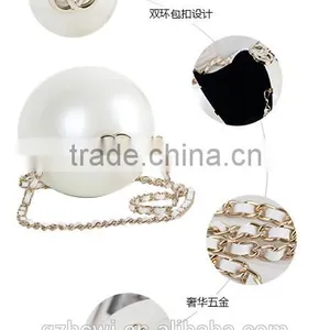 Customized Pearl Ball Shaped Acrylic Evening Women's Bag thumbnail-3