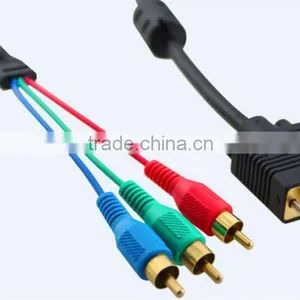 High Quality Gold Plated 3rca to Vga Cable thumbnail-1