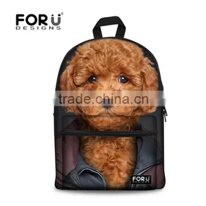 Softback Type Cute Animal Dog Printing High School Backpack for Teens thumbnail-1