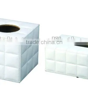 Hot Sale Leather Fancy Tissue Box PU Cheap Napkin Box thumbnail-3