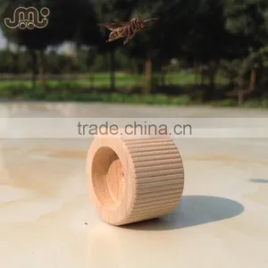 High Quality Striped Small Round Wooden Cap,custom Stylish Wooden Bottle Cap thumbnail-1