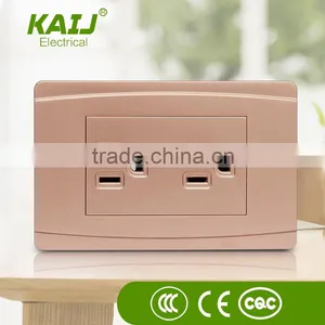 Wall Mount 15A 300V Power Electrical Double Pin Switch Socket thumbnail-5