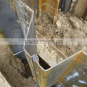 Size 400mm*100mm*10.5mm of High Quality Cold Bend U Type Steel Sheet Piles thumbnail-2