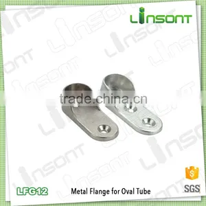 Website Zinc Alloy Wardrobe Pipe Flange Wardrobe Accessories Oval Tube Flange thumbnail-1
