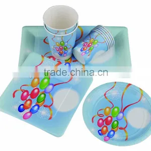 Shaped Paper Plates Cups for Party Wholesales thumbnail-1