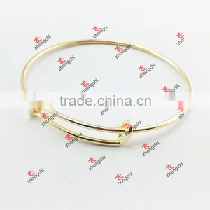 Adjustable Brass Wire Bangles Gold Plated Expandable Wire Bangle Gifts thumbnail-3