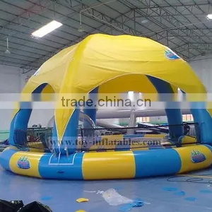 In Stock Professional Yellow Inflatable Water Pool With Tent thumbnail-1
