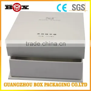 Large Size Folding White Cardboard Boxes Flat Pack With Logo Black Stamping Ribbon Closure For Handbag Luxury Packing thumbnail-2