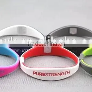Rubber Wristband Pure Strength Silicone Bio Magnetic Bracelet thumbnail-3