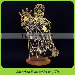 Bespoke Iron Man Spider Man Cartoon Figure Desk Micro USB Lighting Table Lamp thumbnail-1