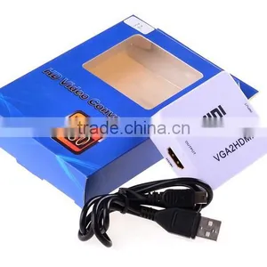 Hot Sell Mini VGA TO HDMI Converter , Vga2hdmi Converter Dengan With Audio 1080P 3D thumbnail-6