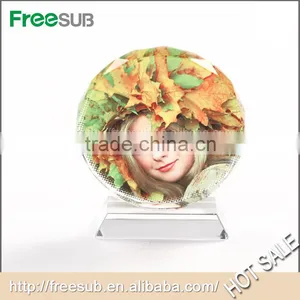 Fashion Style Dia 100mm Round Sunflower Blank 3D Sublimation Pictures of Crystals thumbnail-1