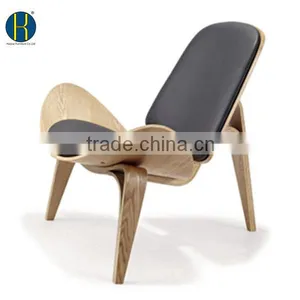HY2007 Resell ASH/Walnut Wood Shell Chair for Indoor thumbnail-1