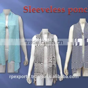 New Fancy Multi Sleeveless Poncho thumbnail-1
