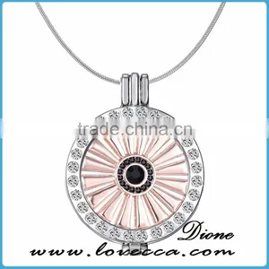DIY Customized Round Coin Blank Beautiful Gold Pendant Necklaces thumbnail-4