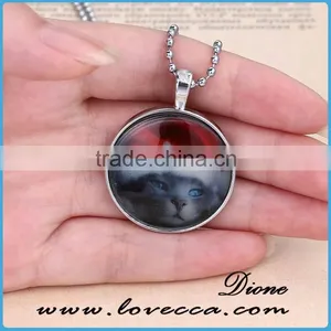 Meaning Memories Cabochon Gift Christmas Glass Art Photo Pendant Chain Necklace thumbnail-2