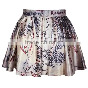 Latest New Design Mature Women In Skirts Maps Print Dress N13-19 thumbnail-1