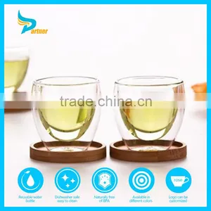 High Quality Custom Double Wall Shaker Small Joyshaker Glass Tea Cup thumbnail-1