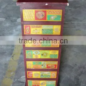 WOODEN PAINTED DRAWER CHEST thumbnail-1