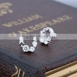 2016 Fashion Bar Setting Star Earrings With Zircon Stone for Women thumbnail-4