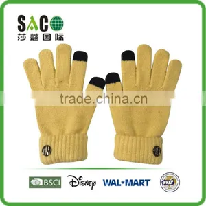 Colorful Two Toes Touch Screen Acrylic Gloves thumbnail-3