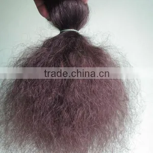 16" Inch AAAA Grade Virgin Peruvian Hair Loose Curly, Hot Sale Style Deep Brown Color thumbnail-1