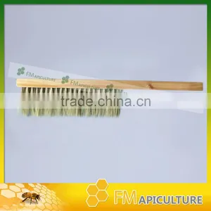 3 Rows Bee Brusher Fiber Bursher With Wood Handel; Hotsale Bee Brusher , thumbnail-1