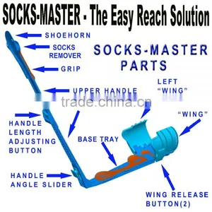 Best Selling 2016 Item Aiding Tool Helps Put Socks On/Off With Shoehorn-Quality Adjustable - Great For Physical Therapy thumbnail-6