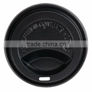 Choice 10, 12, 16, and 20 Oz. Black Hot Paper Cup Travel Lid/ Plastic Coffee Cup Lid thumbnail-6
