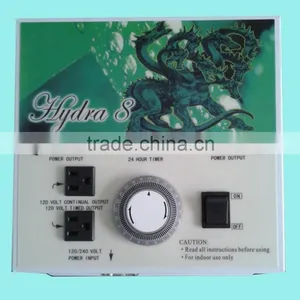 Hydroponic Lighting System Controller Hydra 8 24 Hour Timer Switch / 24 Hours Mechanical Timer / 24hrs Grounded Grow Light Timer thumbnail-1