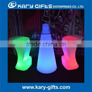Illuminated Bar/Nightclub/KTV LED Plastic Furniture High Bar Sitting, Bar Chair thumbnail-3