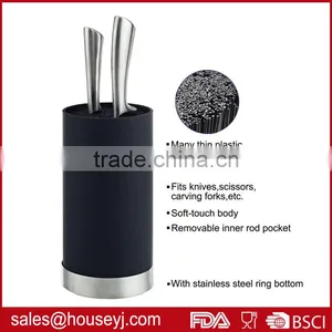 Hot Sell Universal Knife Block With S/s Ring Bottom New Messer Knife Block Knife Holder Plastic Knife Rack thumbnail-1
