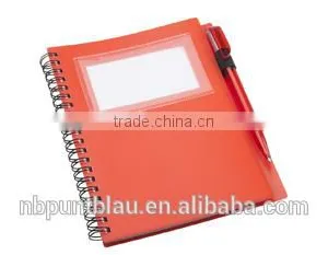 Plastic Covered Notebook With 70 Striped Sheets Ballpoint Pen thumbnail-5